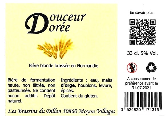 etiquette BRASSERIE LES BRASSINS DU DILLON 01