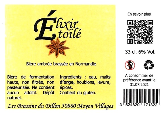 etiquette BRASSERIE LES BRASSINS DU DILLON 04