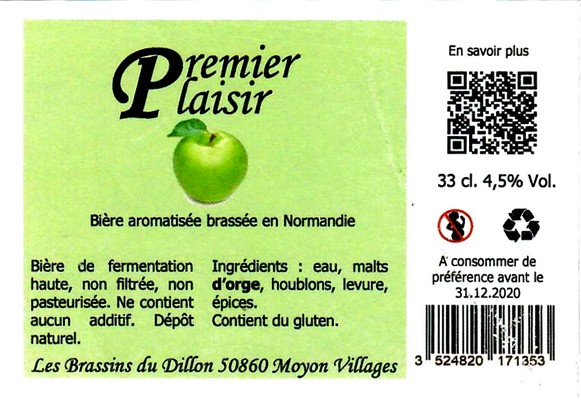 etiquette BRASSERIE LES BRASSINS DU DILLON 06