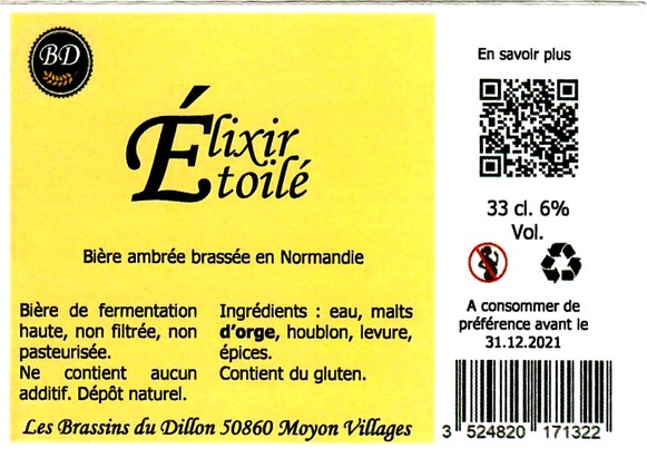 etiquette BRASSERIE LES BRASSINS DU DILLON 09