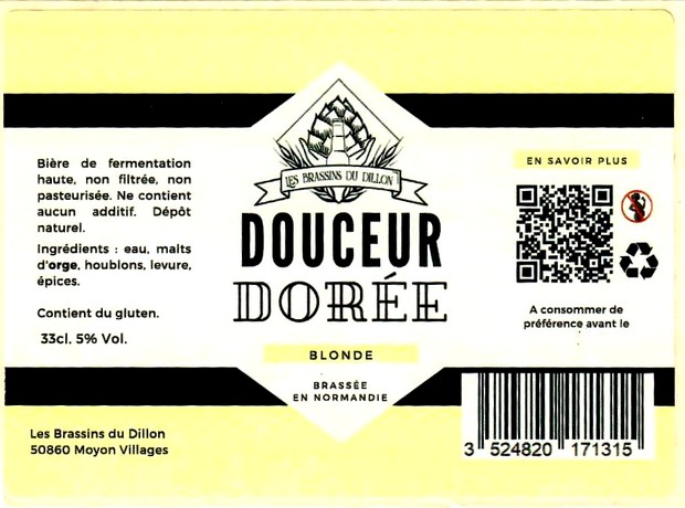 etiquette BRASSERIE LES BRASSINS DU DILLON 17