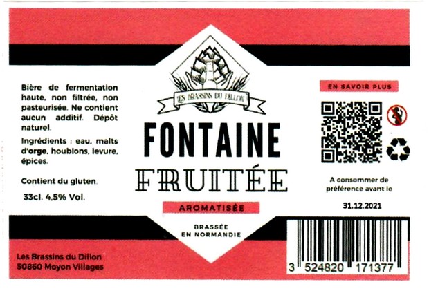 etiquette BRASSERIE LES BRASSINS DU DILLON 18