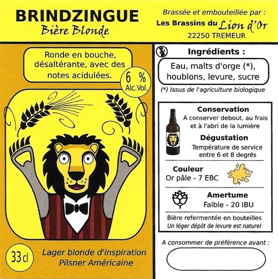 etiquette BRASSERIE LES LIONS D'OR 03