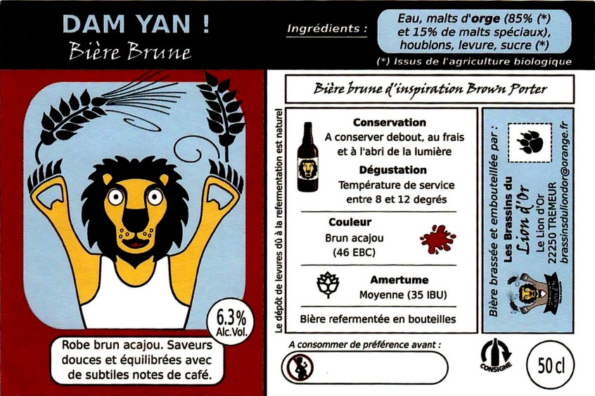 etiquette BRASSERIE LES LIONS D'OR 04