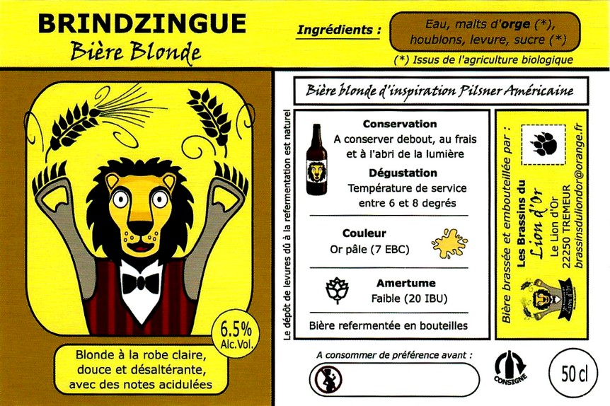 etiquette BRASSERIE LES BRASSINS DU LION D'OR 06