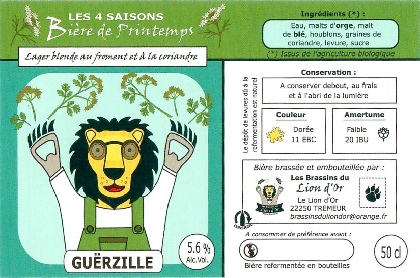 Etiquette BRASSERIE LES BRASSINS DU LION D'OR 09