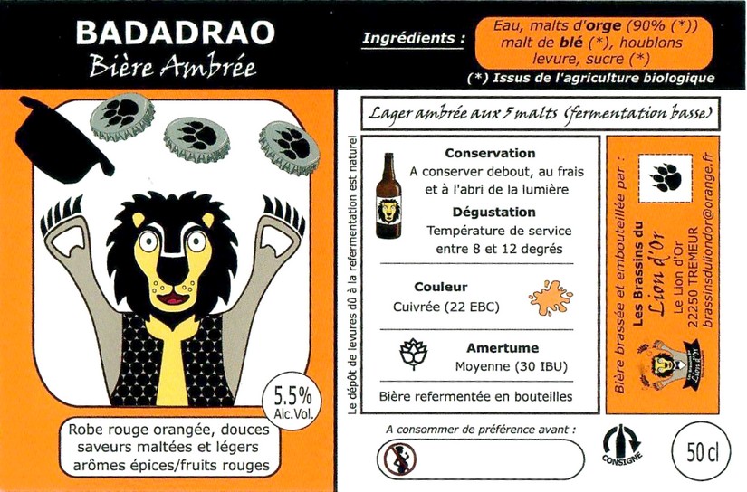 Etiquette BRASSERIE LES BRASSINS DU LION D'OR 10