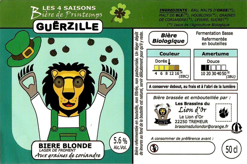 Etiquette BRASSERIE LES BRASSINS DU LION D'OR 12