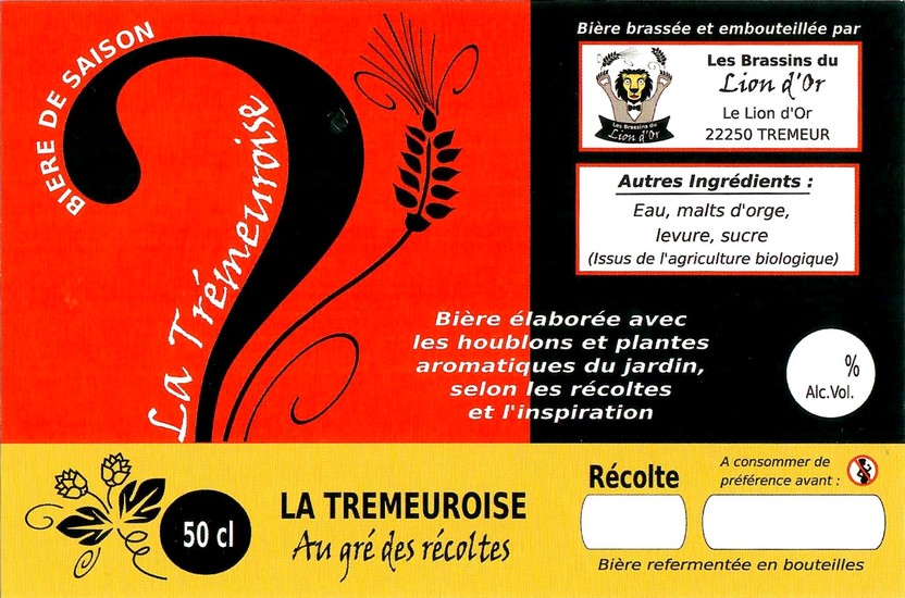 Etiquette BRASSERIE LES BRASSINS DU LION D'OR 13