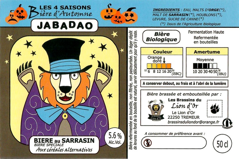 Etiquette BRASSERIE LES BRASSINS DU LION D'OR 17