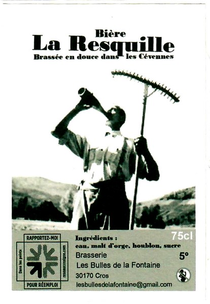 etiquette BRASSERIE LES BULLES DE LA FONTAINE 02