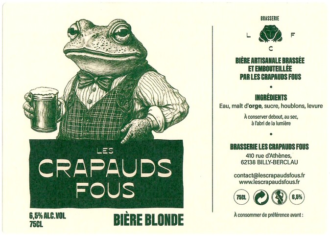 Etiquette BRASSERIE LES CRAPAUDS FOUS 04