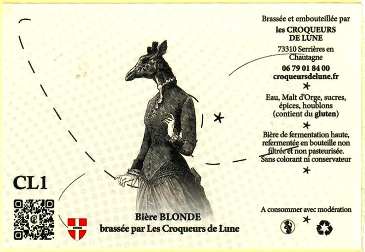 Etiquette BRASSERIE LES CROQUEURS DE LUNE 01