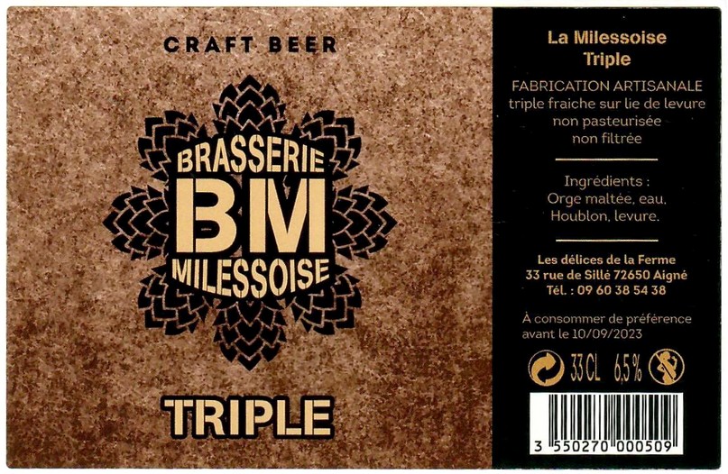 Etiquette BRASSERIE LES DELICES DE LA FERME 13