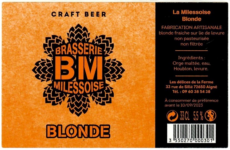 Etiquette BRASSERIE LES DELICES DE LA FERME 14