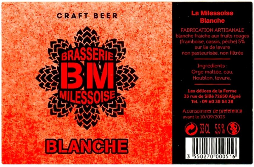 Etiquette BRASSERIE LES DELICES DE LA FERME 15