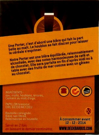 etiquette BRASSERIE LES DEUX BARBUS 05B