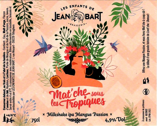 etiquette BRASSERIE LES ENFANTS DE JEAN BART 08