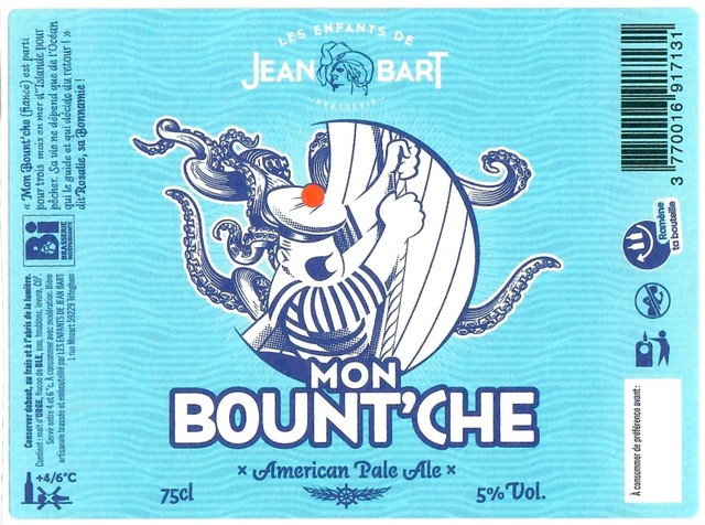 Etiquette BRASSERIE LES ENFANTS DE JEAN BART 16