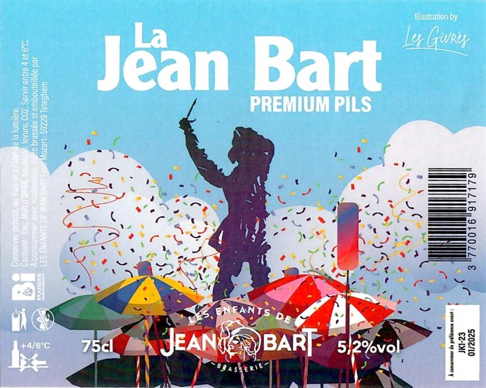 Etiquette BRASSERIE LES ENFANTS DE JEAN BART 29