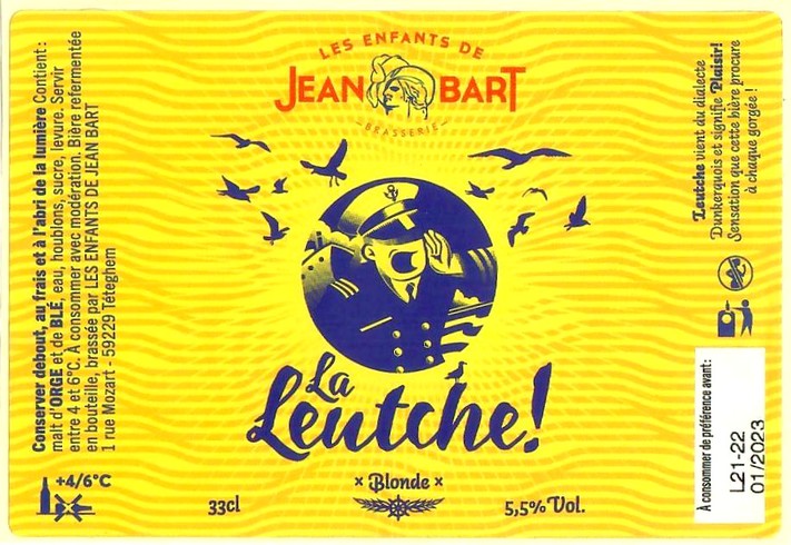 Etiquette BRASSERIE LES ENFANTS DE JEAN BART 30