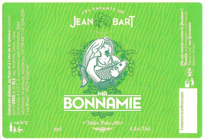 Etiquette BRASSERIE LES ENFANTS DE JEAN BART 36