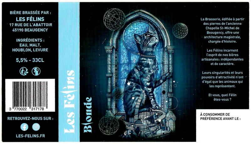 Etiquette BRASSERIE LES FELINS 01