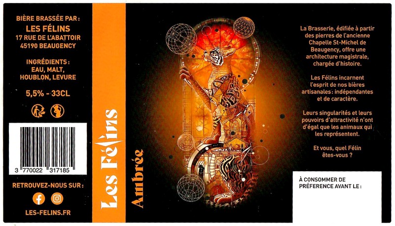 Etiquette BRASSERIE LES FELINS 04