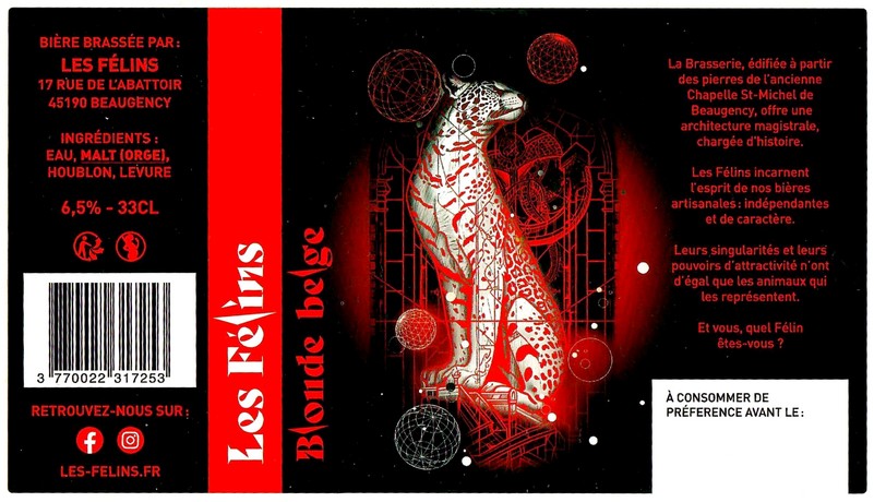 Etiquette BRASSERIE LES FELINS 06