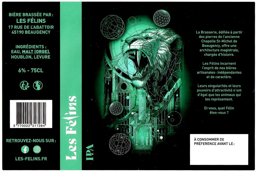 Etiquette BRASSERIE LES FELINS 10