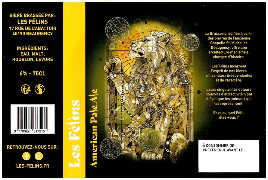 Etiquette BRASSERIE LES FELINS 11