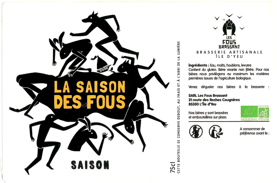 Etiquette BRASSERIE LES FOUS BRASSANT 12