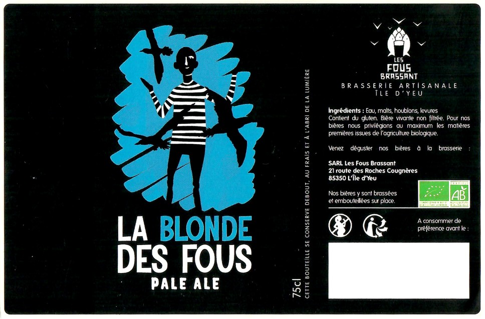 Etiquette BRASSERIE LES FOUS BRASSANT 15