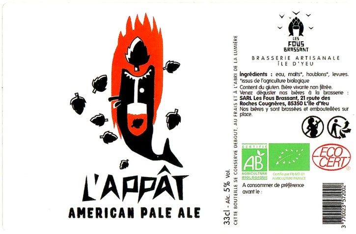 Etiquette BRASSERIE LES FOUS BRASSANT 19