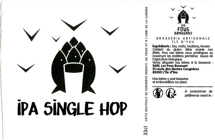 Etiquette BRASSERIE LES FOUS BRASSANT 21