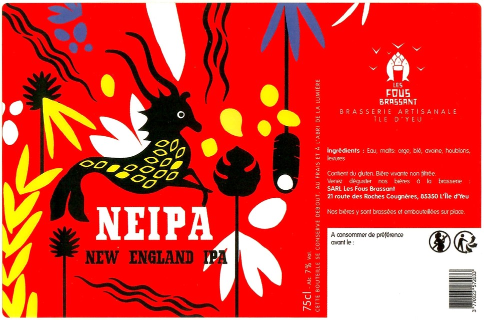 Etiquette BRASSERIE LES FOUS BRASSANT 24