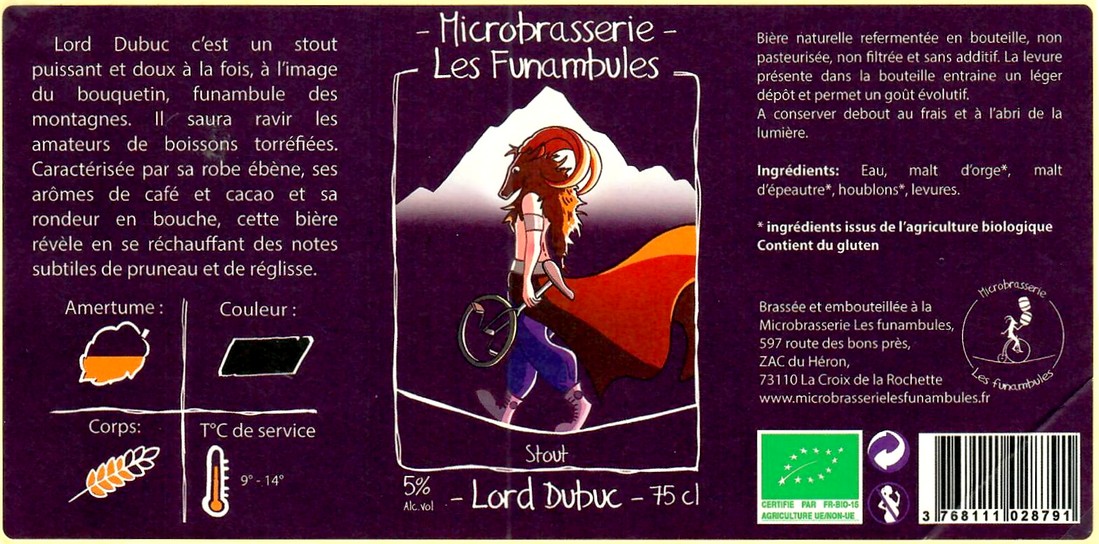 Etiquette BRASSERIE LES FUNAMBULES 01