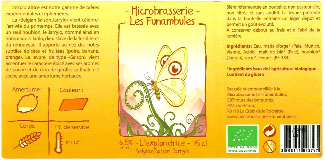 Etiquette BRASSERIE LES FUNAMBULES 06