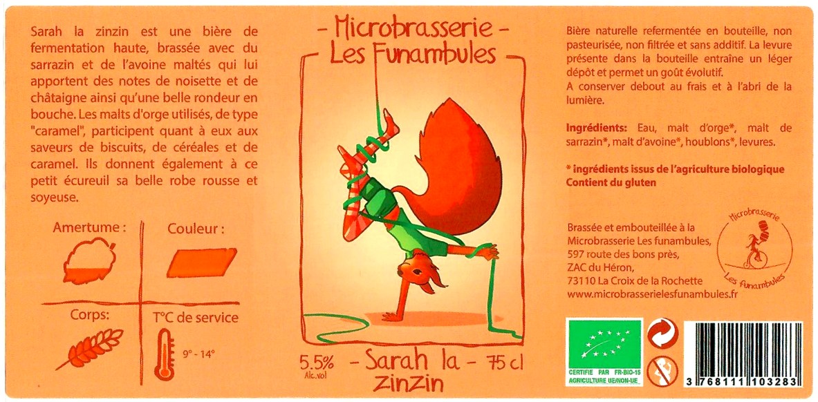 Etiquette BRASSERIE LES FUNAMBULES 07