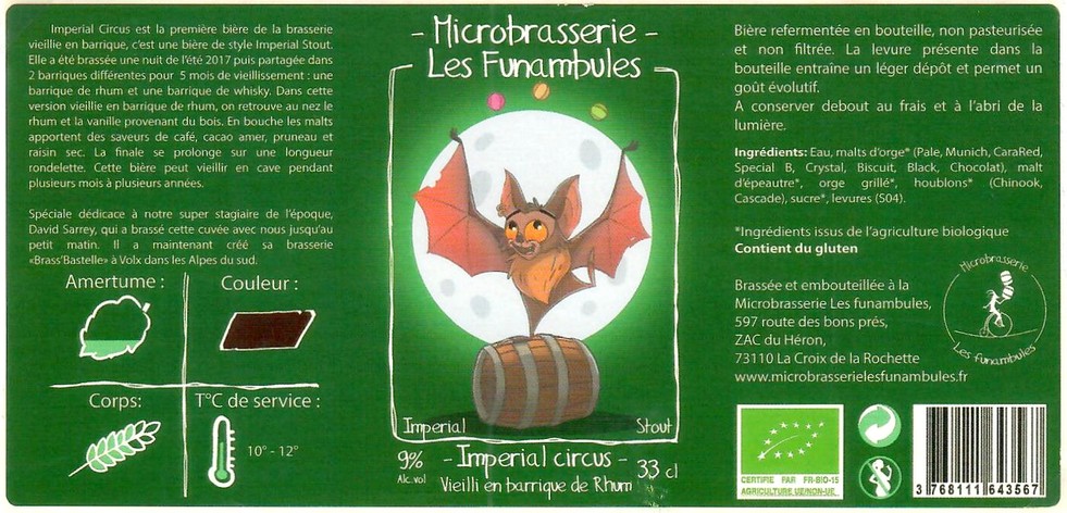 Etiquette BRASSERIE LES FUNAMBULES 13