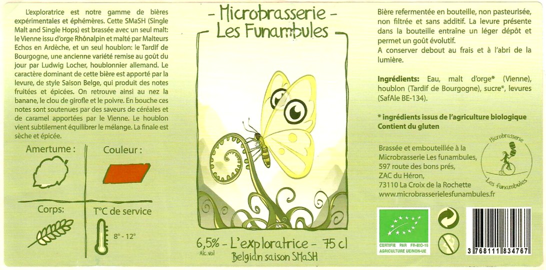 Etiquette BRASSERIE LES FUNAMBULES 14