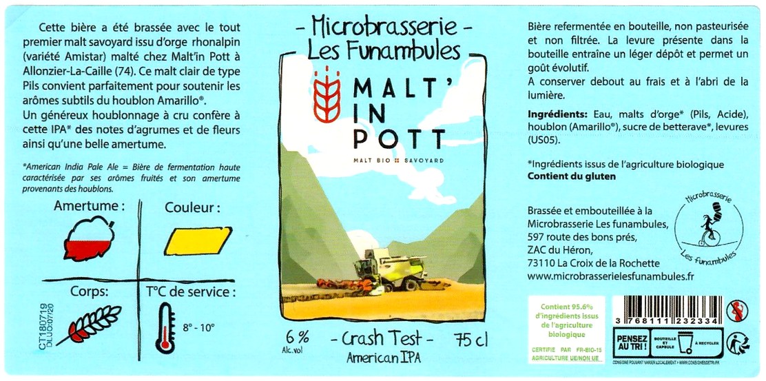 Etiquette BRASSERIE LES FUNAMBULES 16