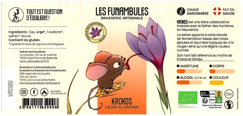 Etiquette BRASSERIE LES FUNAMBULES 19