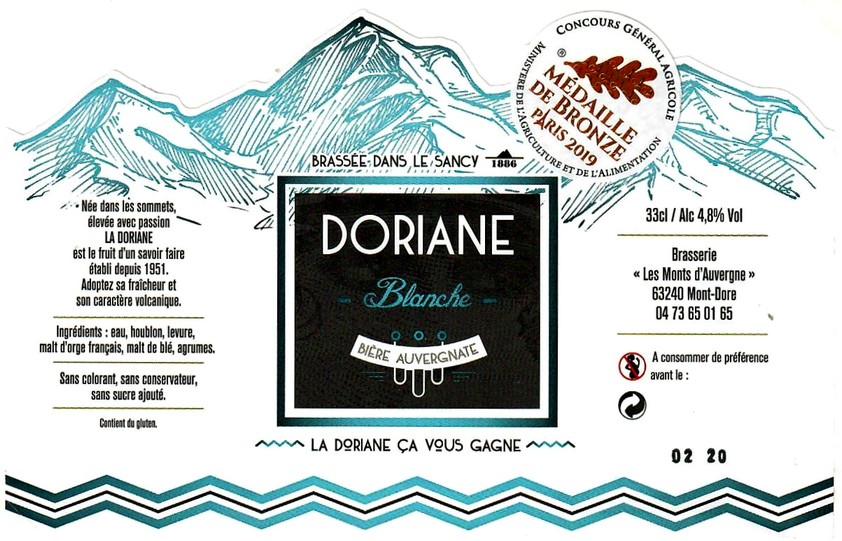 etiquette BRASSERIE LES MONTS D'AUVERGNE 02