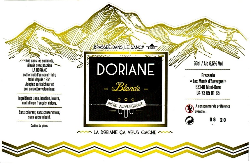 etiquette BRASSERIE LES MONTS D'AUVERGNE 03