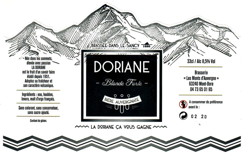 etiquette BRASSERIE LES MONTS D'AUVERGNE 04