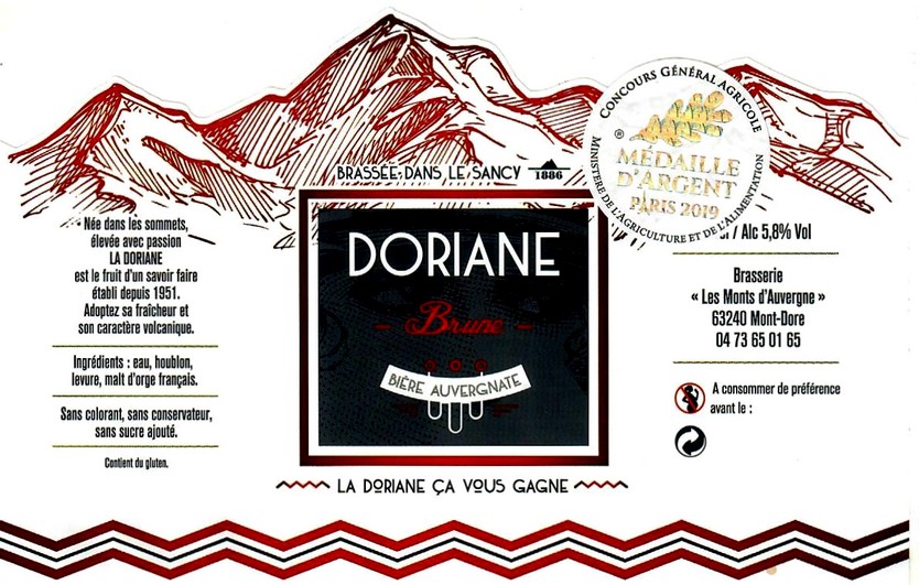 etiquette BRASSERIE LES MONTS D'AUVERGNE 05