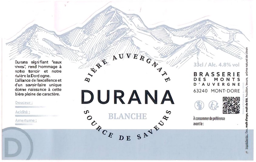 Etiquette BRASSERIE LES MONTS D'AUVERGNE 08