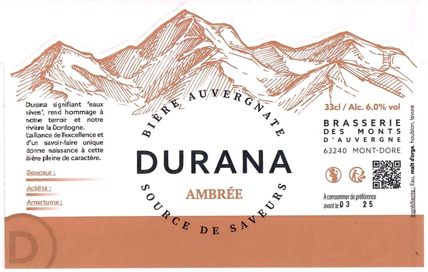 Etiquette BRASSERIE LES MONTS D'AUVERGNE 10