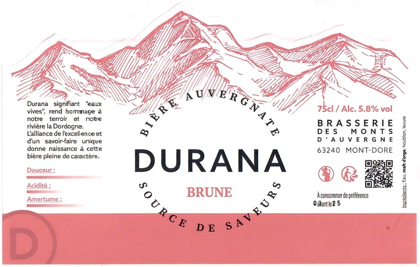 Etiquette BRASSERIE LES MONTS D'AUVERGNE 12